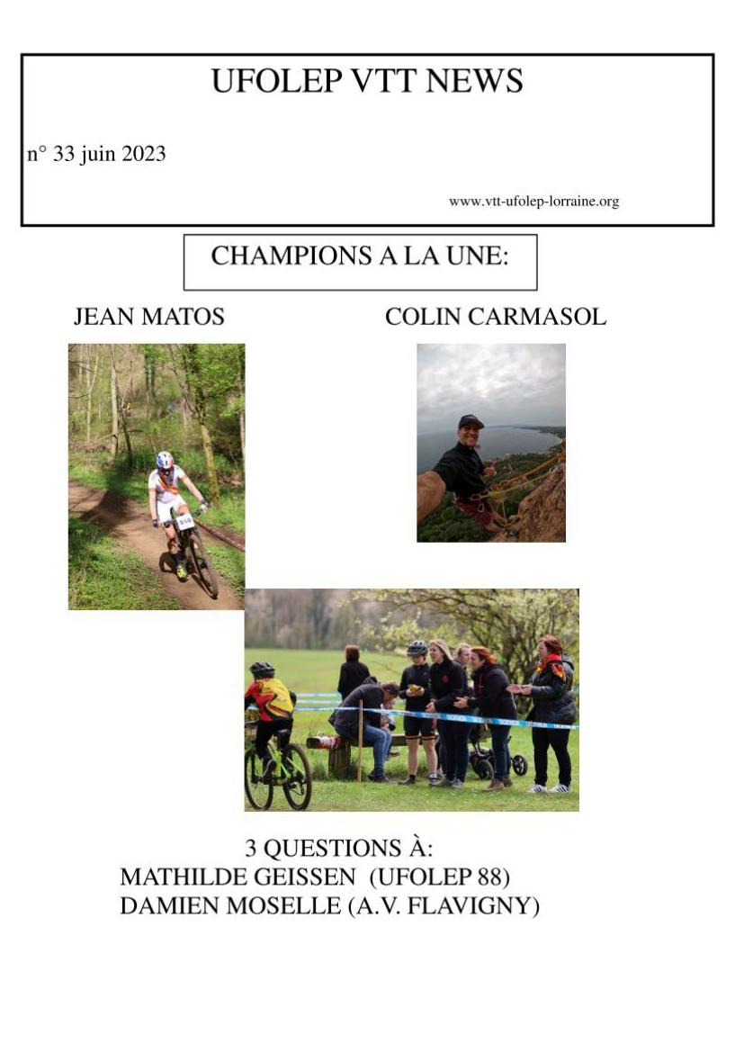 Page dacceuil Ufolep news 32